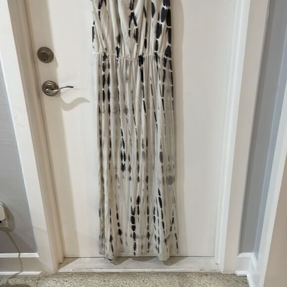 CYNTHIA ROWLEY  white grey tie dye halter maxi dress small - Picture 3 of 8